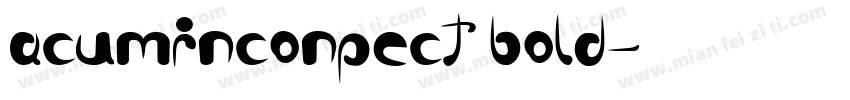 acuminconpect bold字体转换